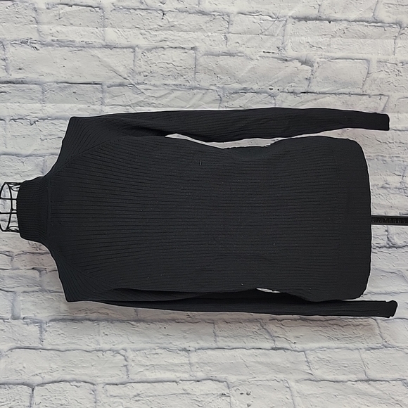 CHICO'S Black Sequined Part Silk Sweater Small - Picture 5 of 6